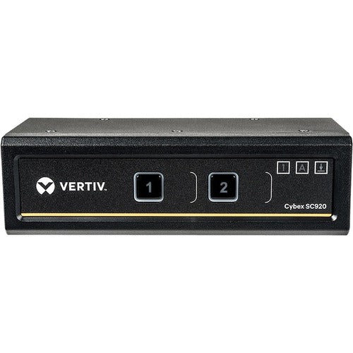 Vertiv SC920-001 | Vertiv Cybex SC900 Secure Desktop KVM Switch |2 Port Dual-Head | DVI-I |TAA - 4K UHD | NIAP PP 3.0 Compliant | Audio/USB