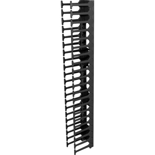 Vertiv VRA1016 | Vertiv Vertical Cable Wire Organizer with finger slots - 42U| 800mm (VRA1016) - Black - 2 Pack - 42U Rack Height - 19" Panel Width - Metal