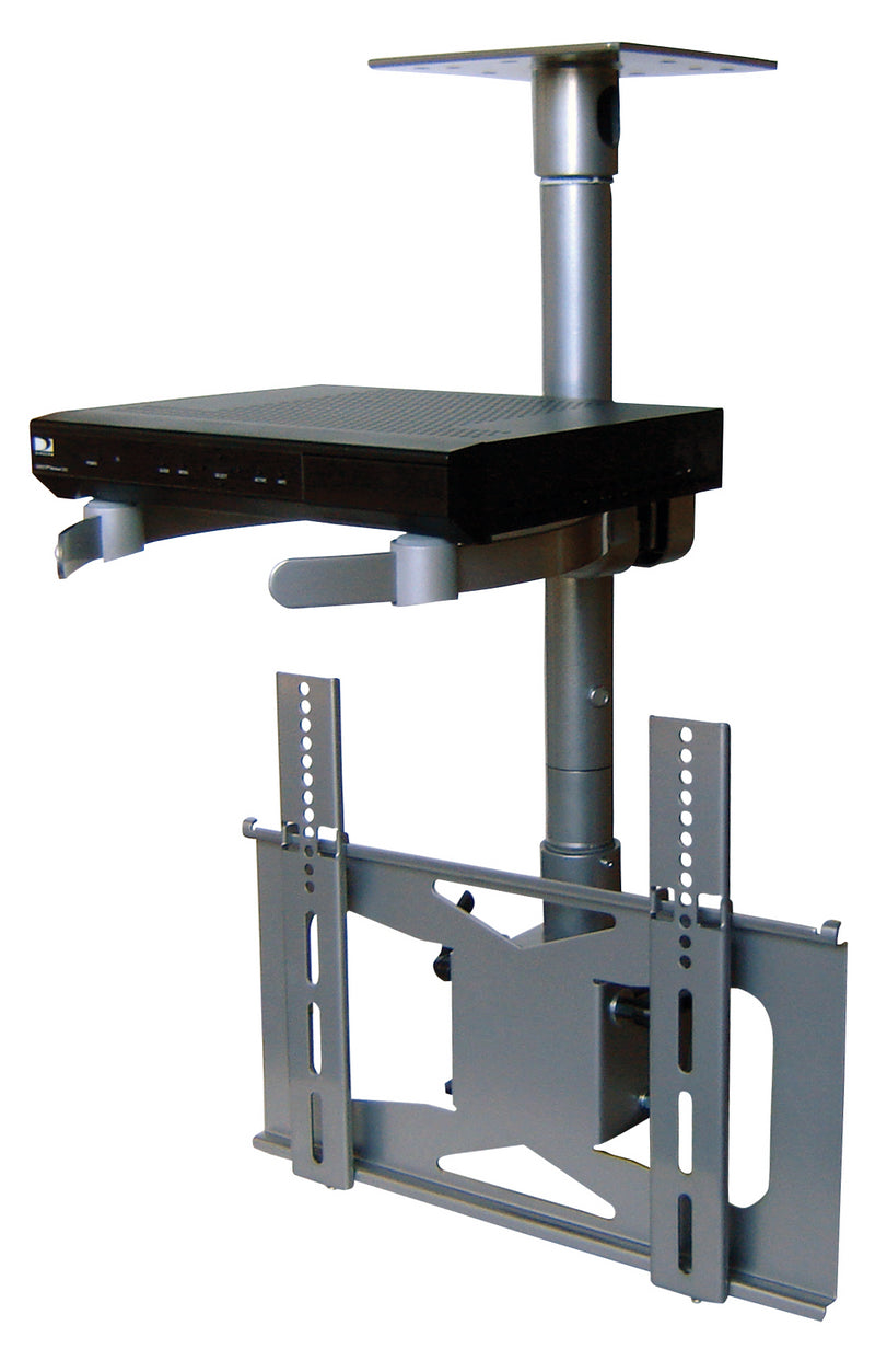 Video Mount Products VH-005B | Pipe/Ceiling Mast Electronic Compnent Holder - Black