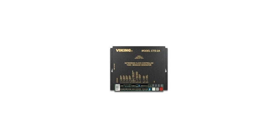 Viking Electronics CTG-2A | Networked Clock Controlled Tone/Message Generator, Polystyrene,Black, 32 to 90 F