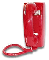 Viking Electronics K-1900W-2 | Hot-Line Wall Phone, Technology Analog, Wall-Mount, Red, 4 inch H, 4-3/4 inch W