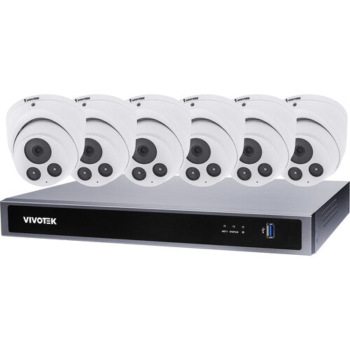 Vivotek V5K6T3A2 | 5MP 7-Piece Network Video Kit with 6 Turrets