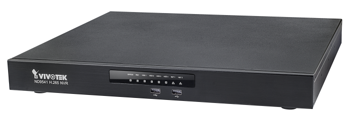 Vivotek ND9541 | Embedded Network Video Recorder, 32 Channel, Arm Processor, (2) Rj-45, 10/100/1000 Mbps Ethernet, 256 Mb Flash Memory, 56 Volt Dc, 2.32 Amp