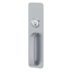 Von Duprin 230NL SP28 | Exit Device Trim, Night Latch, 2" Projection, 10-Gauge Steel Escutcheon, Sprayed Aluminum