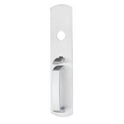 Von Duprin 990TP-R/V US3 | Thumbpiece Exit Device Trim, Rim/Surface Vertical Rod, 3" W × 14-3/16" H × 3/32" T, 2" Proj., 1-1/4" Mortise, Bright Brass