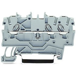 Wago Corporation 2000-1301 | TOPJOB® S 3-Conductor Through Terminal Block, Ex e II Certified, Grey