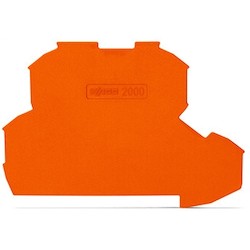 Wago Corporation 2000-2292 | End Plate, Double Layer, 0.7 mm Thick, 600 V, Orange