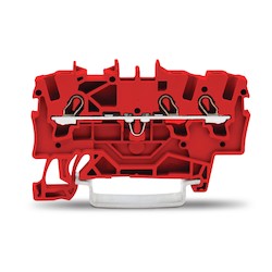 Wago Corporation 2001-1303 | 3-Conductor Terminal Block, 22–14 AWG, Ex II Rated, Red