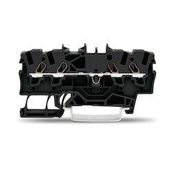 Wago Corporation 2001-1405 | 4-Conductor Terminal Block, 22–14 AWG, Ex II Rated, Black