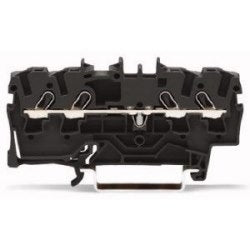 Wago Corporation 2002-1405 | 4-Conductor Through Terminal Block, 12–22 AWG, Black
