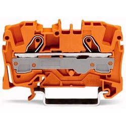 Wago Corporation 2006-1202 | 2-Conductor Through Terminal Block, 20–8 AWG, Ex II Rated, Orange
