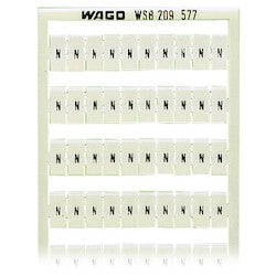 Wago Corporation 209-577 | WSB Terminal Block Marker, Horizontal Marking “L1”, For 4–17.5 mm Width, 100/Sheet, 5 Cards/Box