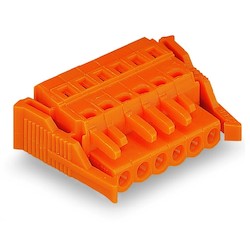 Wago Corporation 231-304/037-000 | Female Connector, Push-In, 4 Pole with Coding Pin/Lock