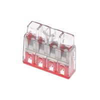 Wago Corporation 2773404K0000002 | Compact Splicing Connector, Push-In, Solid/Stranded, Transparent Red