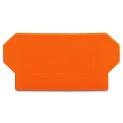 Wago Corporation 281-327 | Terminal Block Plate, Orange, 2 mm Thick, 26.9 mm H x 53 mm D
