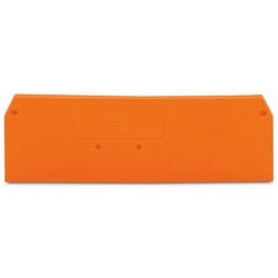 Wago Corporation 281-335 | End and Intermediate Plate, 2.5 mm / 0.098 in Thick, Orange