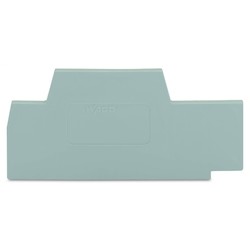 Wago Corporation 281-342 | End Plate, Gray, For DIN-Rail Terminal Blocks
