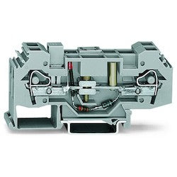 Wago Corporation 282-138 | Rail-Mount Ground Conductor Disconnect Terminal Block, 120 V