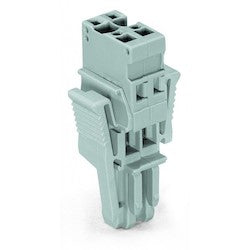 Wago Corporation 769-102/021-000 | 1-Conductor Female Plug with Locking Levers, 2-Pole, Gray