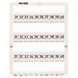 Wago Corporation 793-5505 | Multi Marking System, Horizontal Labels 31–40