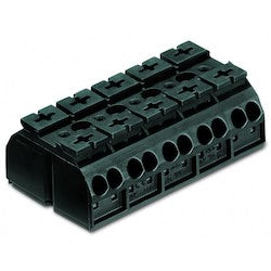 Wago Corporation 862-525 | 4-Conductor Chassis-Mount Terminal Strip, 5-Pole