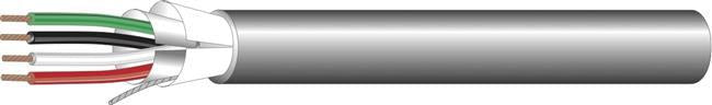 West Penn Wire AQC3241GY1000 | Audio Cable, 22 AWG, 7 x 30 Strand,Bare Copper Conductor, PVC Insulation, PVC Outer Jacket