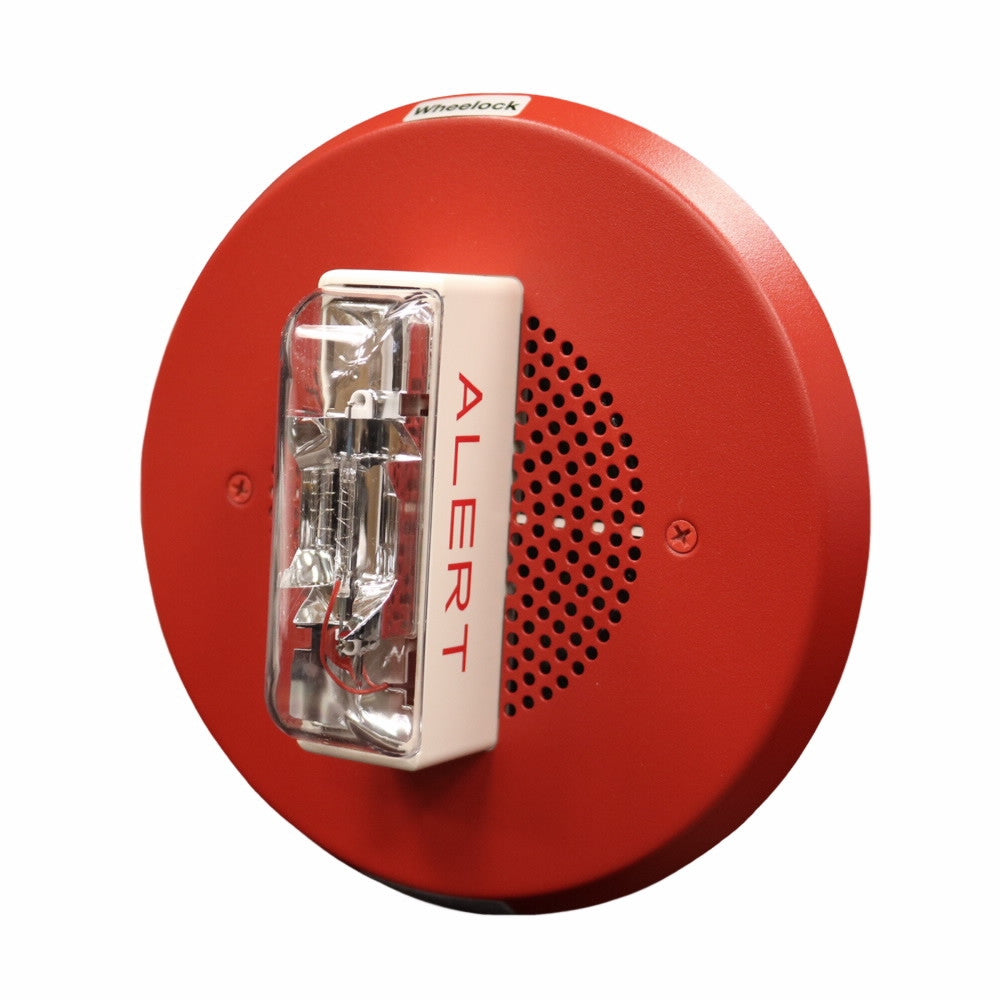 Wheelock E90-24MCC-ALR | Round Ceiling Fire Alarm Speaker Strobe Light 70V / 25V (Xenon Strobe, ALERT lettering)