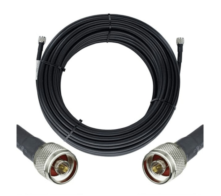 Wilson Electronics 952300 | Coaxial Cable, N-Male Connector, Copper Conductor, Polyethylene Foam Insulation, Black Jacket