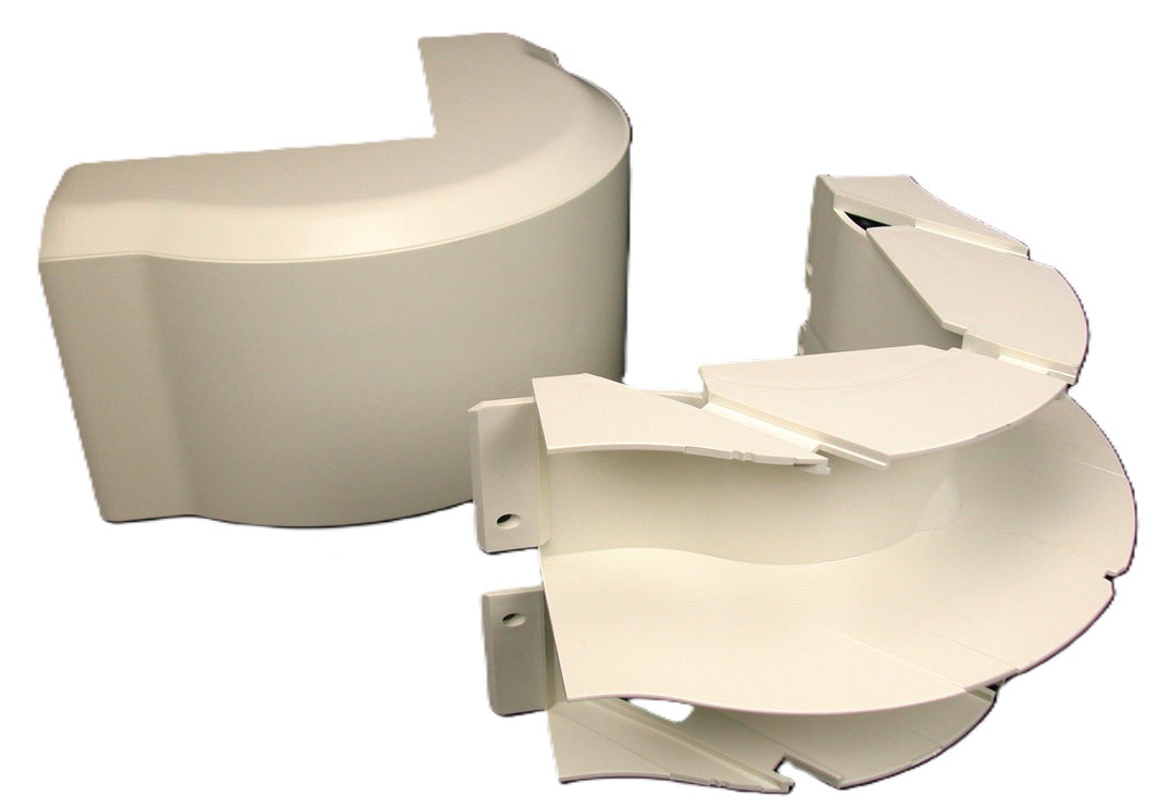 Wiremold 40N2F19WH | CableSmart 40N2 Radiused Full Capacity External Elbow Fitting