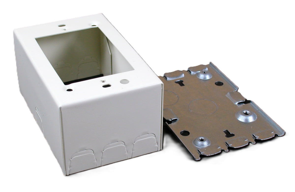 Wiremold 5747WH | 500/700 Single-Gang Shallow Switch and Receptacle Box Fitting