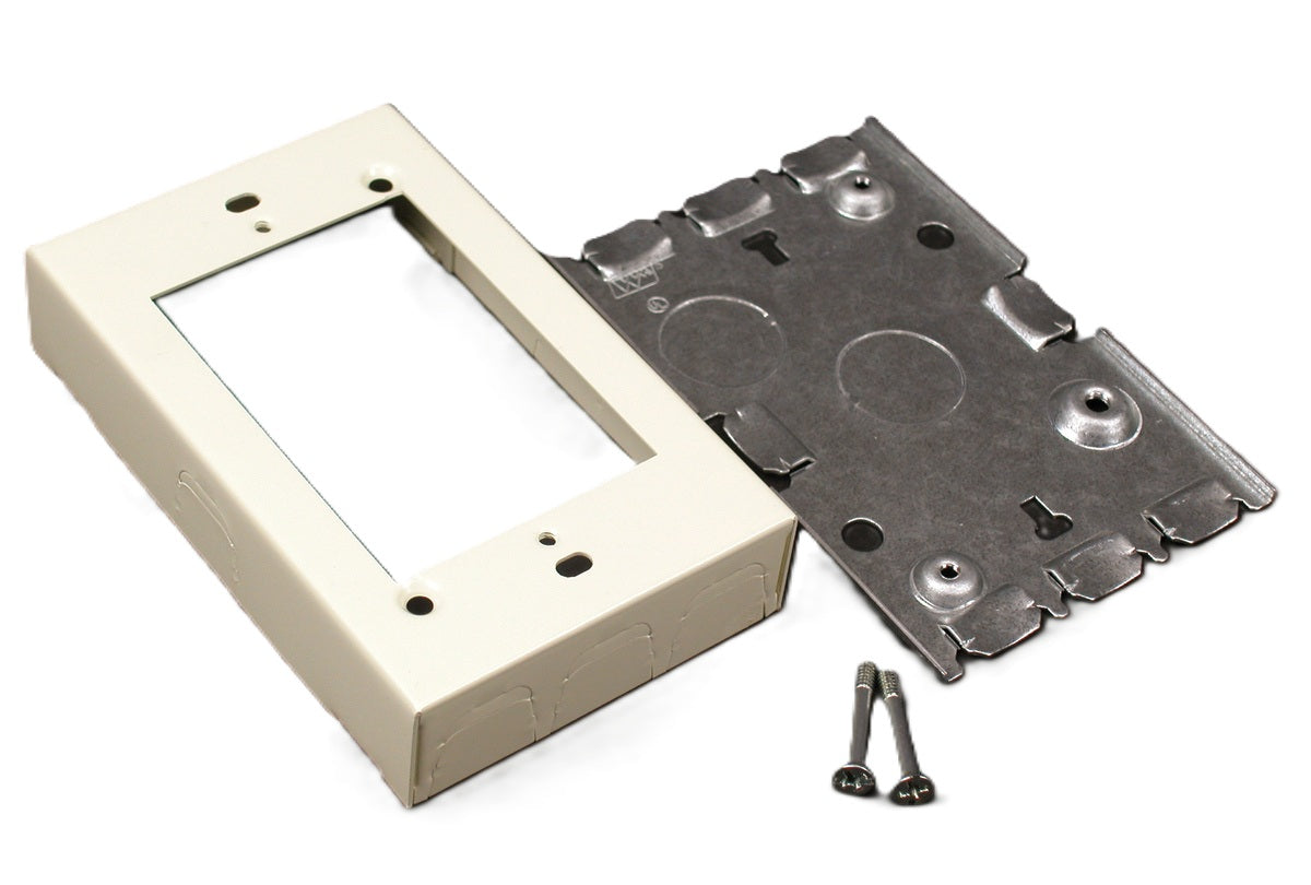 Wiremold 5748SWH | 500/700 Shallow Switch and Receptacle Box Fitting