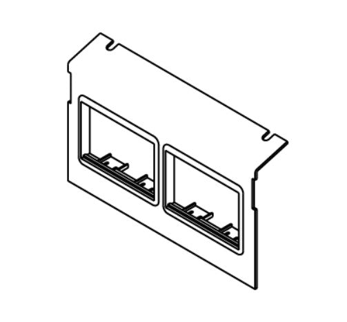 Wiremold C8004P-2ACT | AC Series Communication Plate