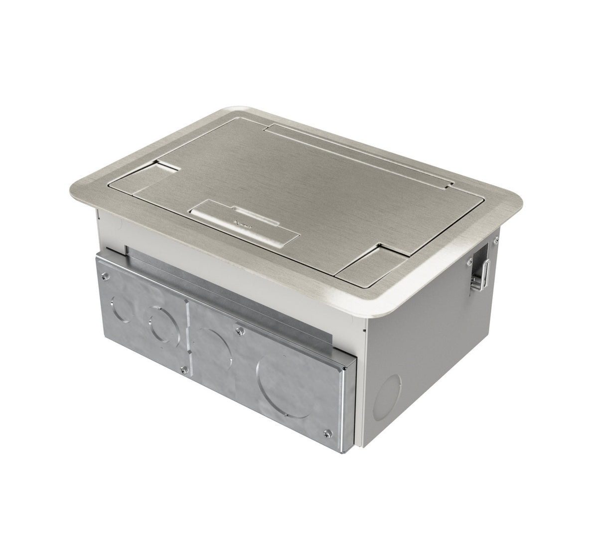 Wiremold EFB45BTCSN | Evolution Floor Box Surface Cover, Solid Lid, Satin Nickel