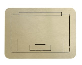Wiremold EFB45BTSB | Evolution Floor Box Flush Cover, Solid Lid, Satin Brass