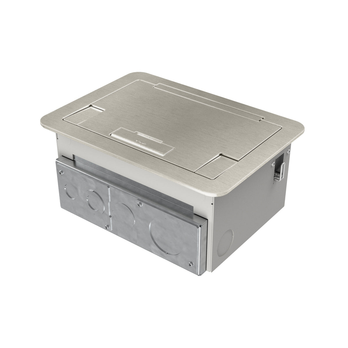 Wiremold EFB45BTSN | Evolution Floor Box Flush Cover, Solid Lid, Satin Nickel