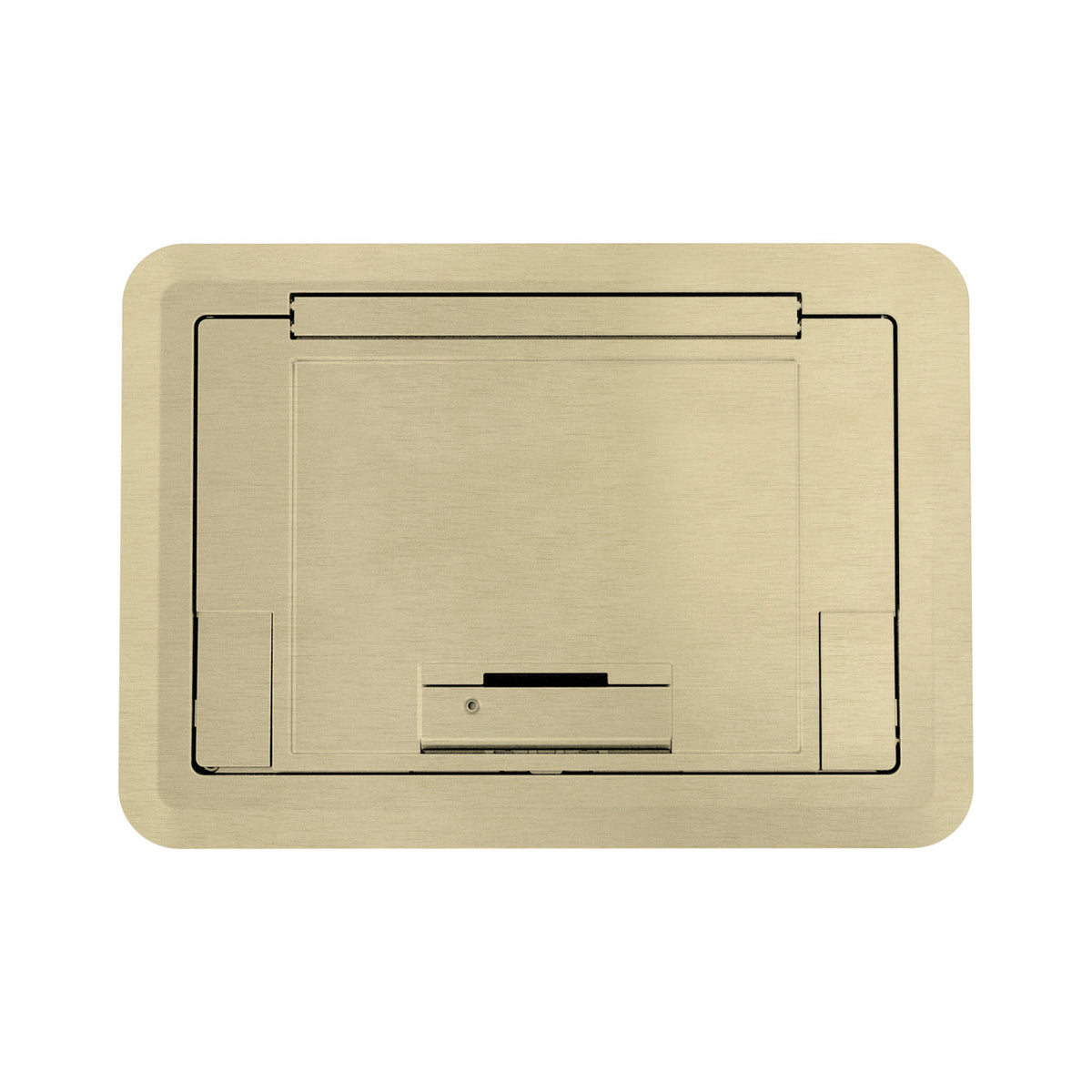 Wiremold EFB45CTCSB | Evolution Floor Box Surface Cover with Floor Insert, Satin Brass