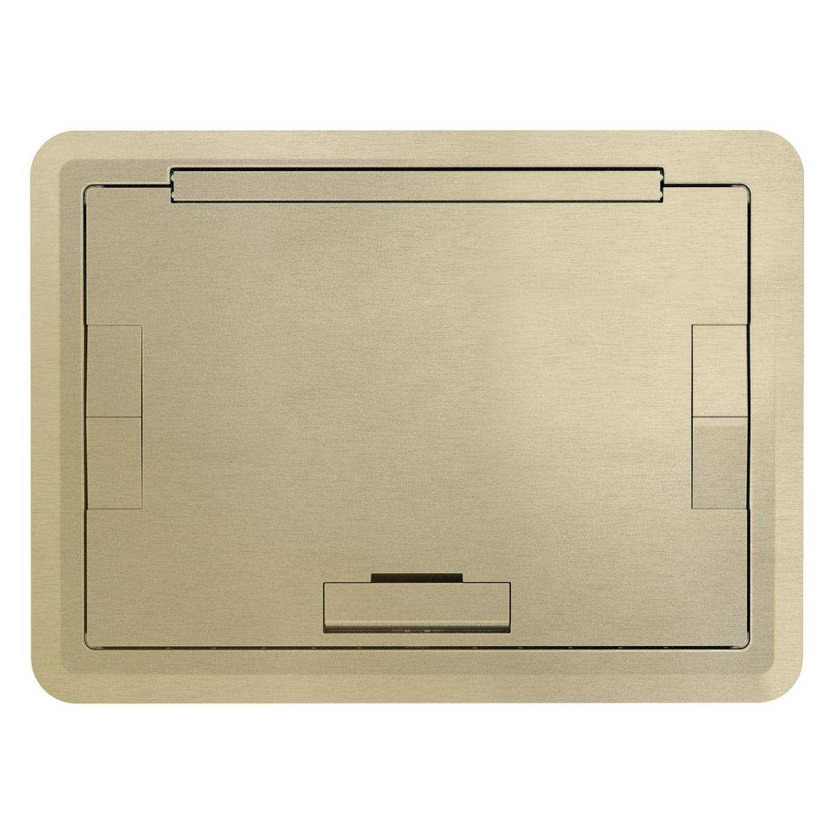 Wiremold EFB6810BTCSB | Evolution Floor Box Surface Cover with Solid Lid, Satin Brass