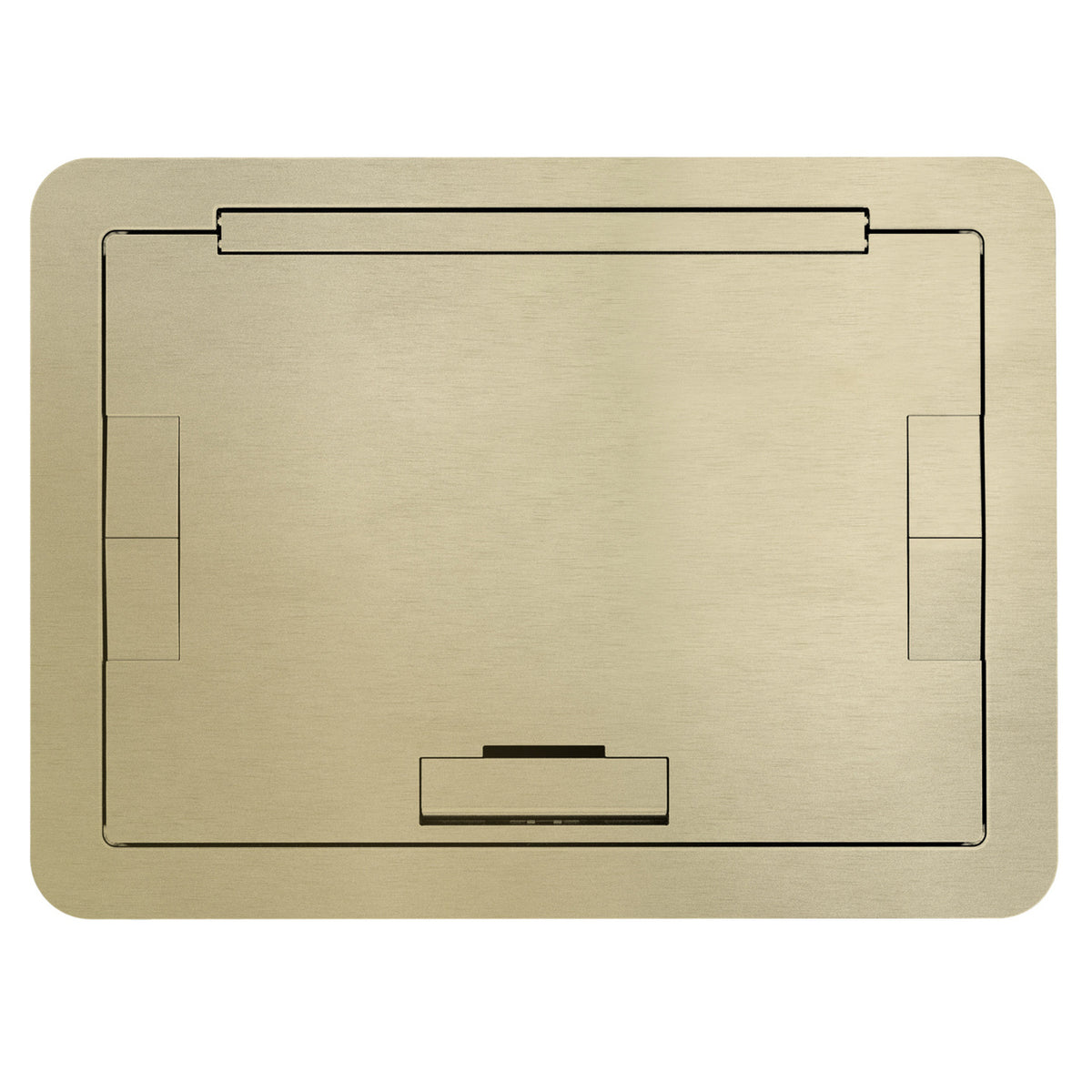 Wiremold EFB6810BTSB | Evolution Floor Box Flush Cover, Solid Lid, Satin Brass