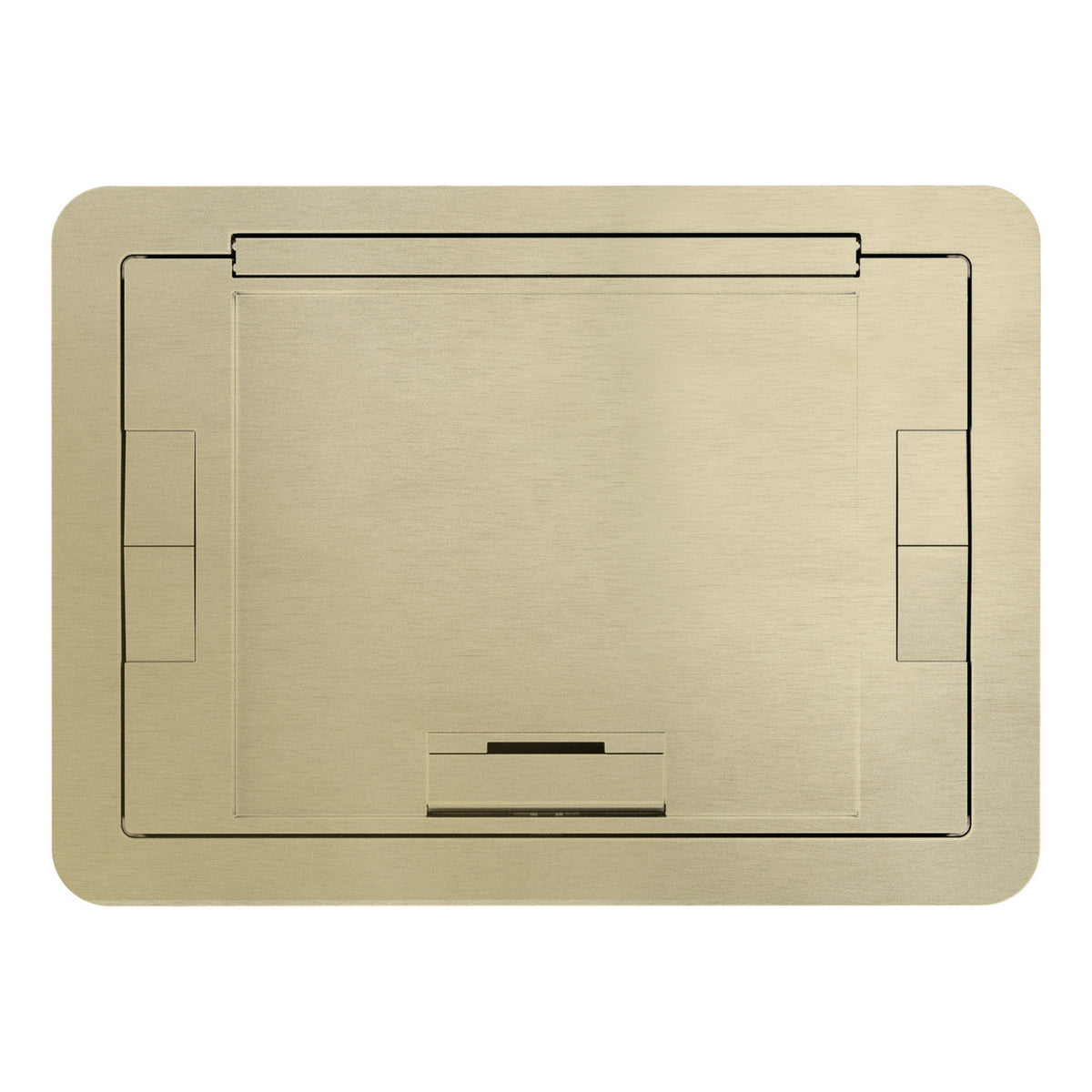 Wiremold EFB6810CTSB | Evolution Floor Box Flush Cover with Floor Insert, Satin Brass