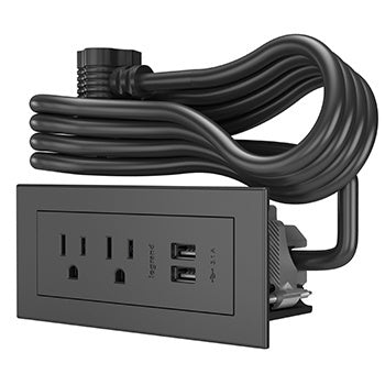 Wiremold RDZBK | Furniture Power Basic Power Unit- Black