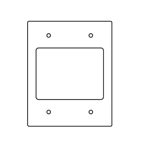 Wiremold RFB119-2SAB | RFB9 and RFB11 Series Communication Device Plate