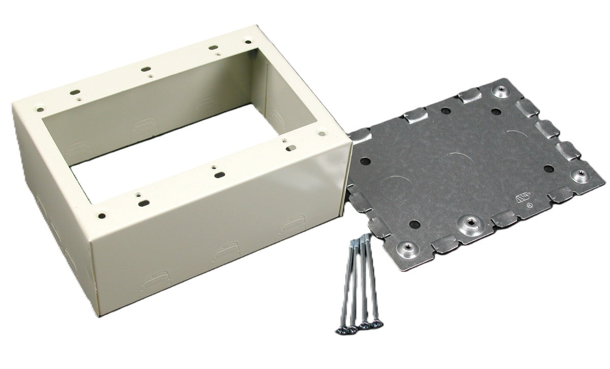 Wiremold V5744-3 | 500/700 Three-Gang Extra Deep Switch and Receptacle Box Fitting