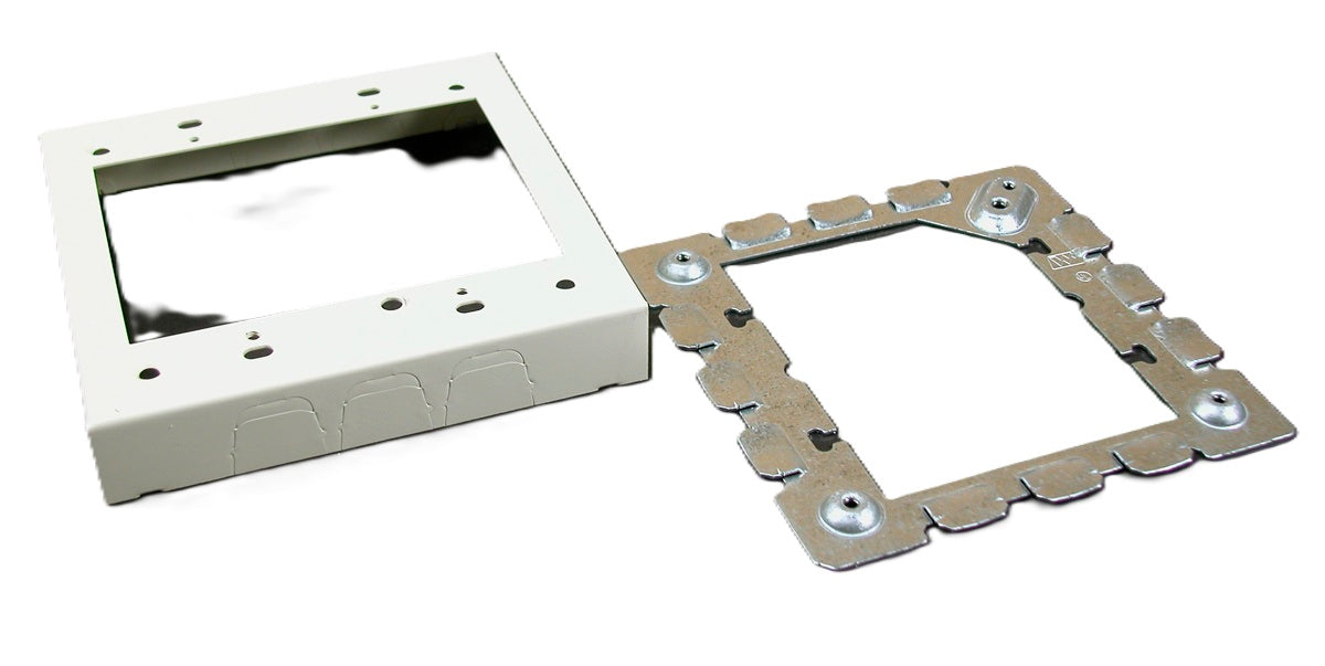 Wiremold V5751-2 | 500/700 Series Two-Gang Flush Type Extension Adapter Fitting, Ivory