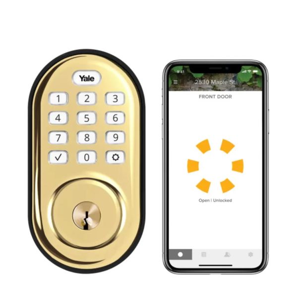 Yale Residential YRD216-CBA-P05 | Assure Lock Keypad w/ Wi-Fi & Bluetooth - Polished Brass
