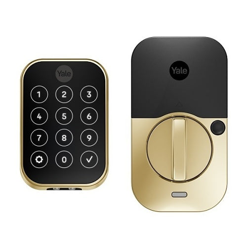 Yale Residential YRD654-BLE-P05 | Pro 2 Key-Free Touchscreen Lock with Bluetooth, Lifetime Brass