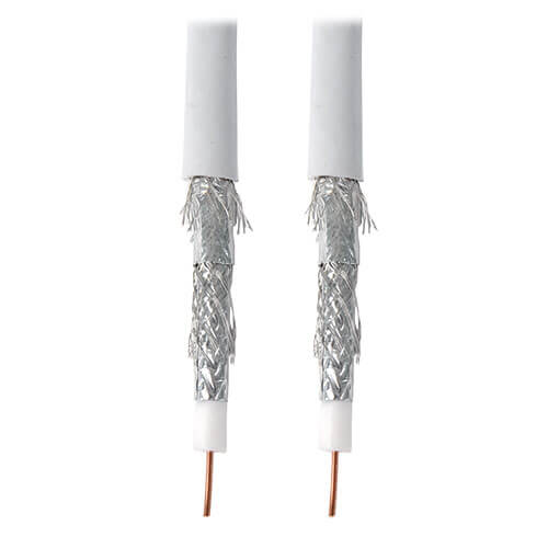 Tripp-Lite A224-01K-WH | RG6/U Quad-Shield CMR-Rated Coaxial Cable, White, 1000 ft. (304.8 m)
