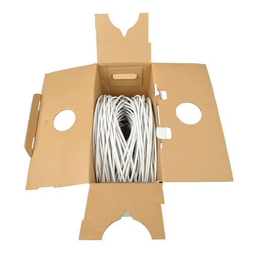 Tripp-Lite A224-01K-WH | RG6/U Quad-Shield CMR-Rated Coaxial Cable, White, 1000 ft. (304.8 m)