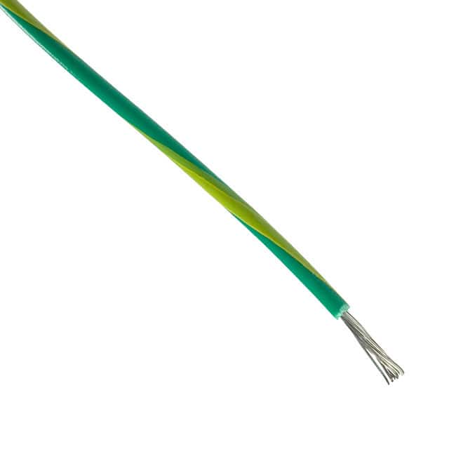 Alpha Wire 6828 GY001 | 15 AWG Hook-Up Wire 19/28 Green, Yellow Stripe 300V 1000.0' (304.8m)