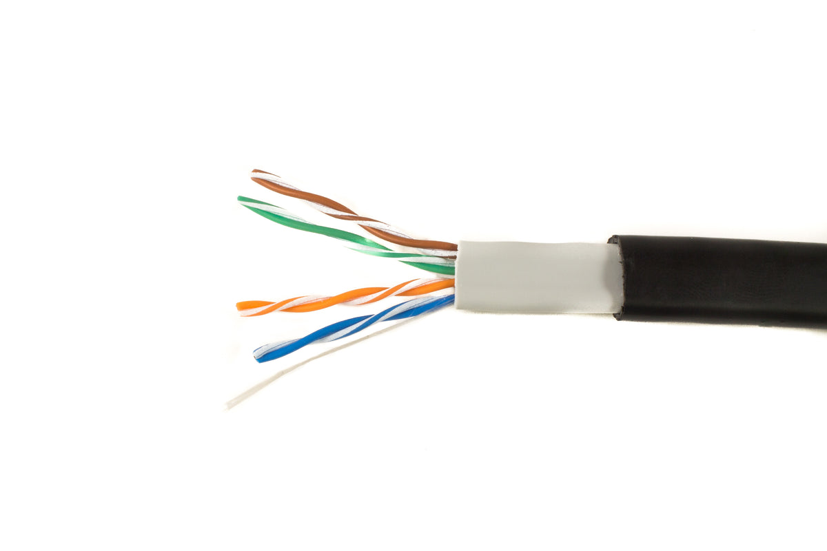 Alpha Wire 74010 BK002 | 8 (4 Pair Twisted) Conductor Multi-Pair, Cat6 Cable Black 23 AWG - 10.00' (3.05m)