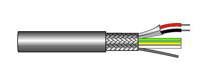 Alpha Wire 9852C SL001 | Manhattan-Electrical-Cables, Coaxial, Composite, 22 AWG, Foil Braid, PVC Jacket, 0.34 Jacket Diameter, 7/30 Stranding